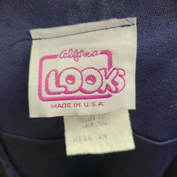 Vintage California Looks Blue Dress‎ size 14 - Picture 2 of 7